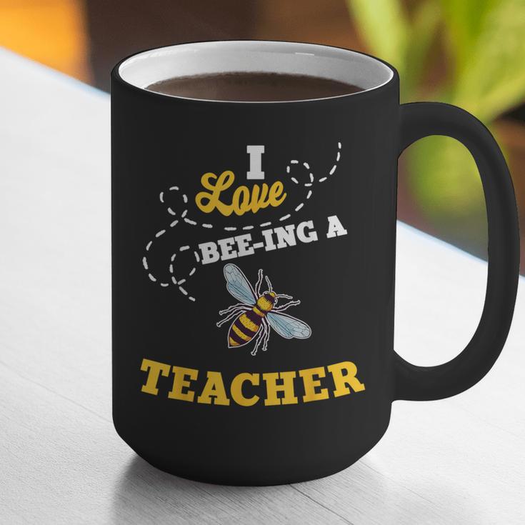 I Love Bee-Ing A Teacher Honey Bee Job Profession Graphic Print Coffee Mug, funny gift