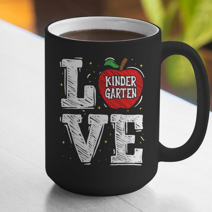 LOVE Kindergarten Teacher Student School Apple Graphic Print Coffee Mug, funny gift LOVE Kindergarten Teacher Student School Apple Graphic Print Coffee Mug, funny gift