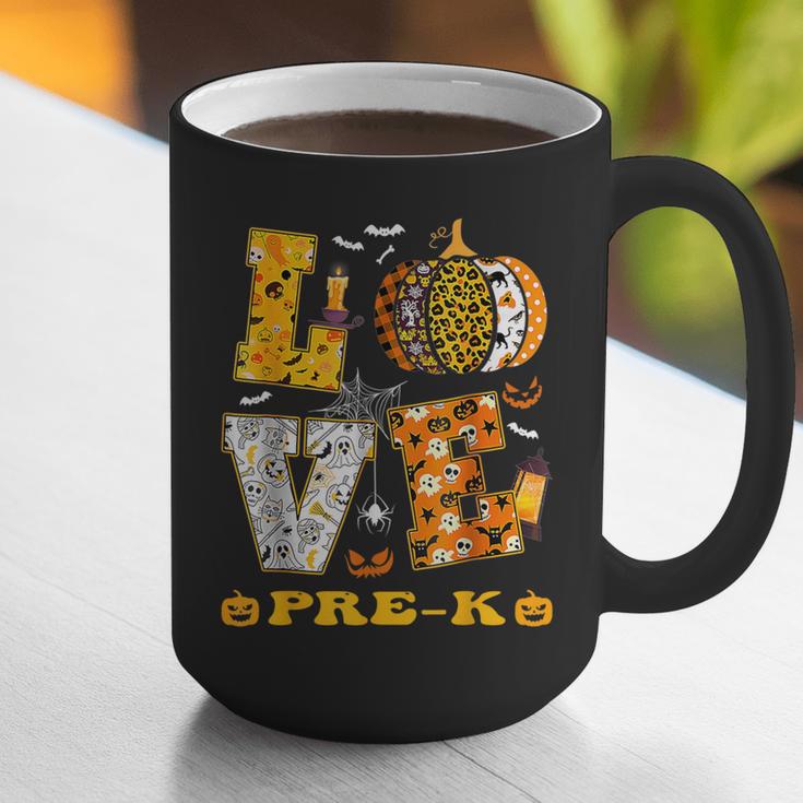 LOVE Pre-K Pumpkin Teacher Student Halloween Costume Graphic Print Coffee Mug, funny gift LOVE Pre-K Pumpkin Teacher Student Halloween Costume Graphic Print Coffee Mug, funny gift