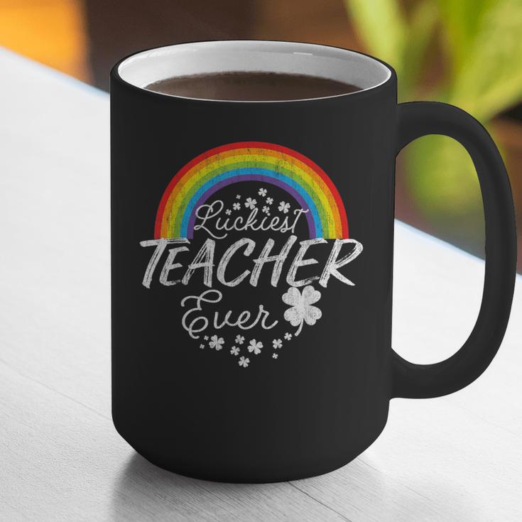 Luckiest Teacher Ever Rainbow- St Patricks Day Teacher Graphic Print Coffee Mug, funny gift Luckiest Teacher Ever Rainbow- St Patricks Day Teacher Graphic Print Coffee Mug, funny gift