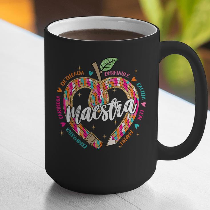 Maestra Pencil Spanish Teacher Bilingual 100 Days Of School Graphic Print Coffee Mug, funny gift Maestra Pencil Spanish Teacher Bilingual 100 Days Of School Graphic Print Coffee Mug, funny gift