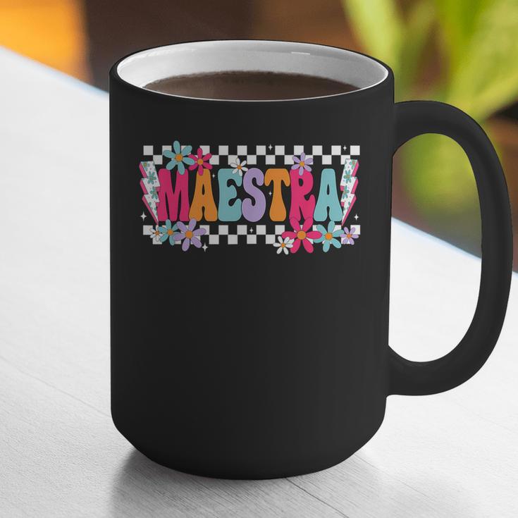 Maestra Teacher Spanish Back To School First Day Of School Graphic Print Coffee Mug, funny gift