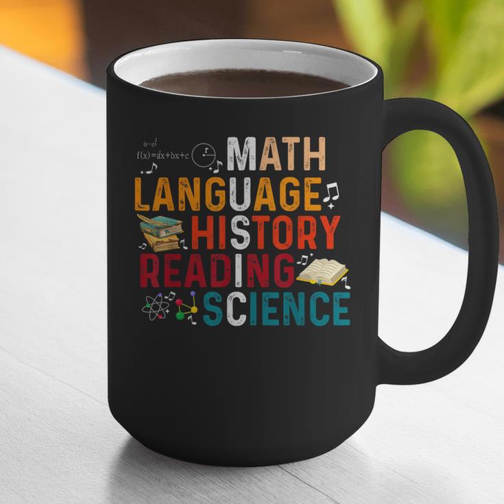 Math Language History Reading Science Music Teacher Graphic Print Coffee Mug, History Teacher Mugs, Science Teacher Mugs, funny gift Math Language History Reading Science Music Teacher Graphic Print Coffee Mug, History Teacher Mugs, Science Teacher Mugs, funny gift