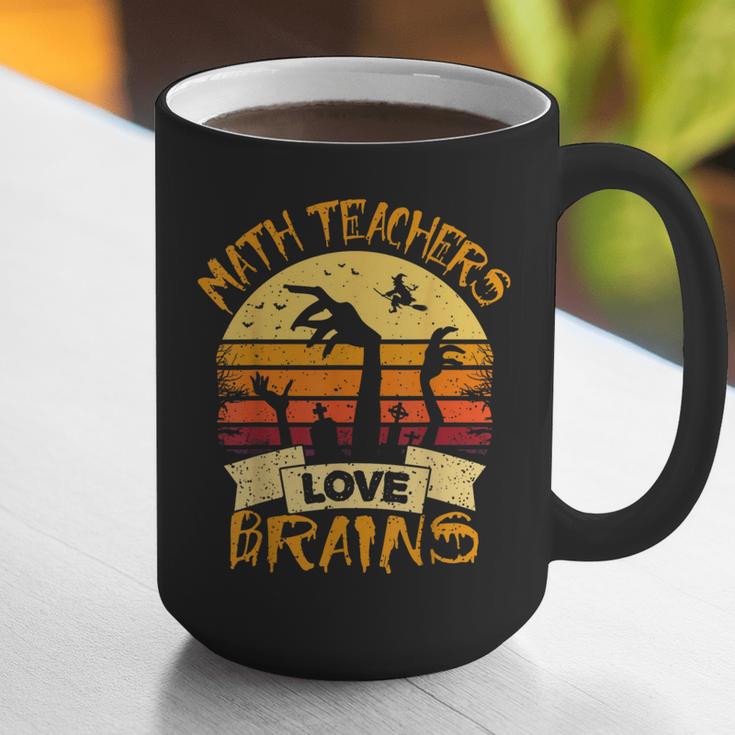 Math Teacher Shirt Math Teachers Love Brains Halloween Math For Men Women Graphic Print Coffee Mug, funny gift