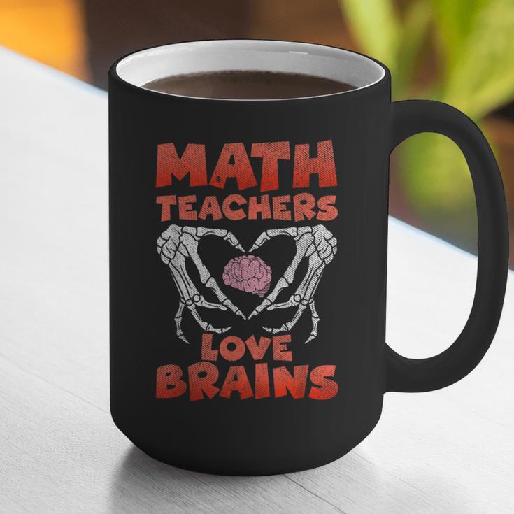 Math Teachers Love Brains Scary Halloween Men Women Graphic Print Coffee Mug, funny gift