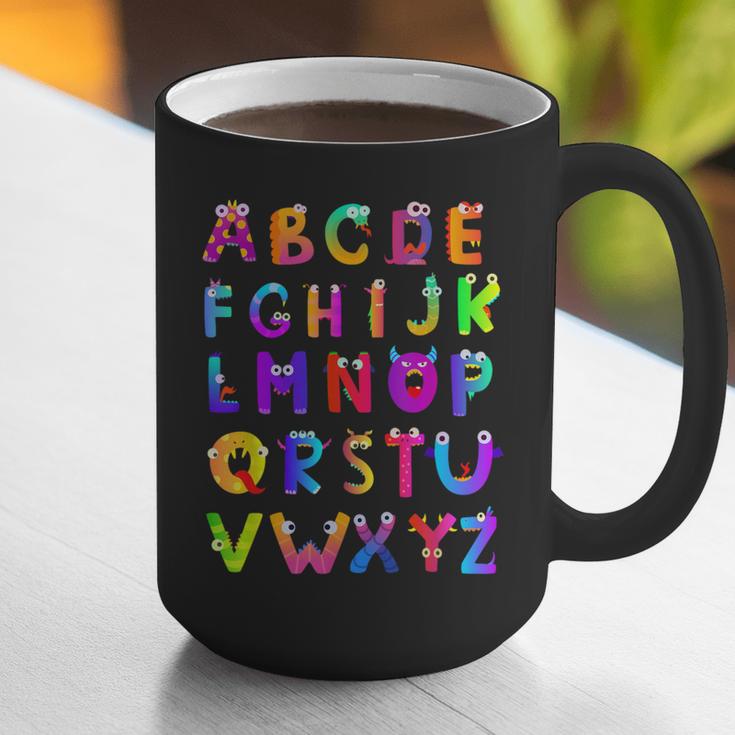 Monster ABC Cute Alphabet Halloween Teacher Costume Kids Graphic Print Coffee Mug, funny gift