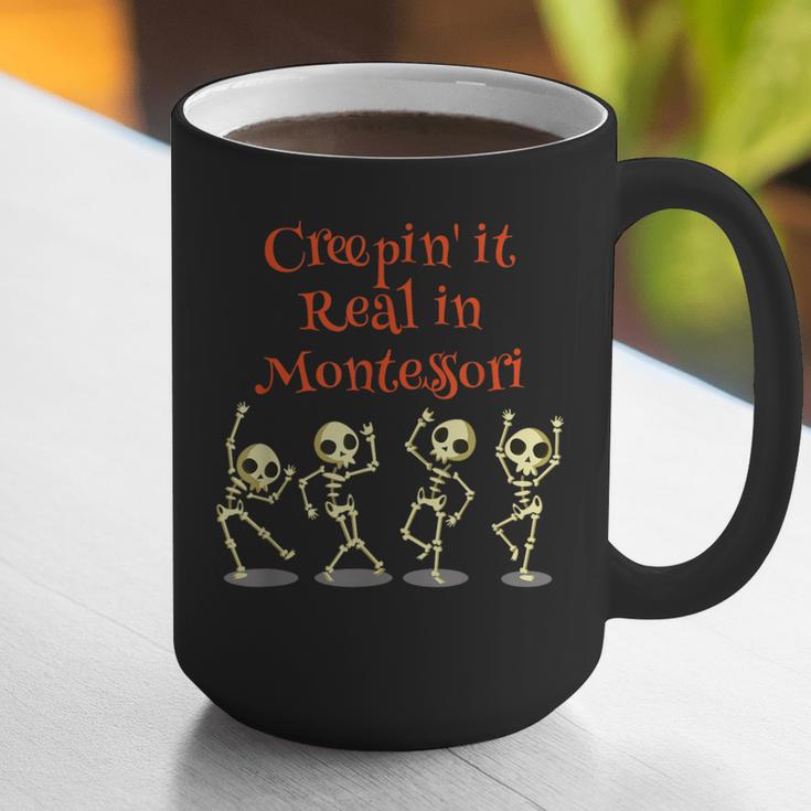 Montessori Creepin' It Real HALLOWEEN School Teacher Shirt Graphic Print Coffee Mug, funny gift