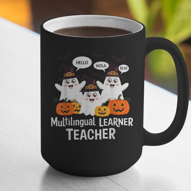 Multilingual Learner Teacher Spooky Halloween ESL Teacher Graphic Print Coffee Mug, Esl Teacher Mugs, funny gift Multilingual Learner Teacher Spooky Halloween ESL Teacher Graphic Print Coffee Mug, Esl Teacher Mugs, funny gift