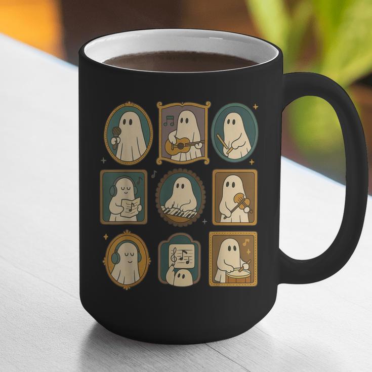 Music Teacher Orchestra Spooky Halloween Ghost Band Graphic Print Coffee Mug, funny gift