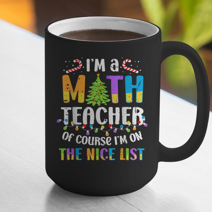 On The Nice List Christmas Math Teacher Women Men Graphic Print Coffee Mug, funny gift On The Nice List Christmas Math Teacher Women Men Graphic Print Coffee Mug, funny gift