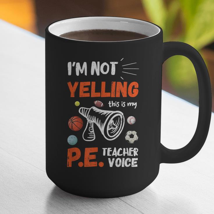 PE Teacher Voice PE Teacher School Fitness Class Graphic Print Coffee Mug, Pe Teacher Mugs, funny gift