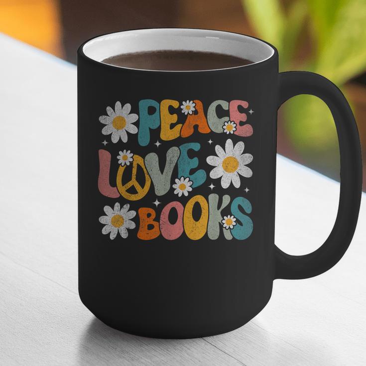 Peace Love Books Bookworm Librarian Reading Teacher Groovy Graphic Print Coffee Mug, Groovy Teacher Mugs, funny gift Peace Love Books Bookworm Librarian Reading Teacher Groovy Graphic Print Coffee Mug, Groovy Teacher Mugs, funny gift