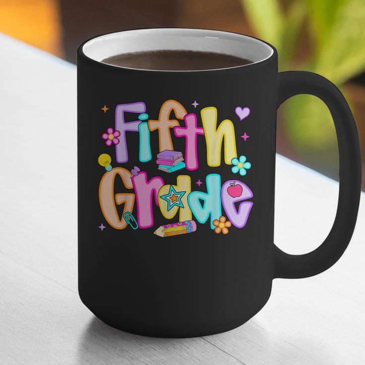 Preppy Fifth Grade Back To School 5th Grade Teacher Girl Boy Graphic Print Coffee Mug, funny gift
