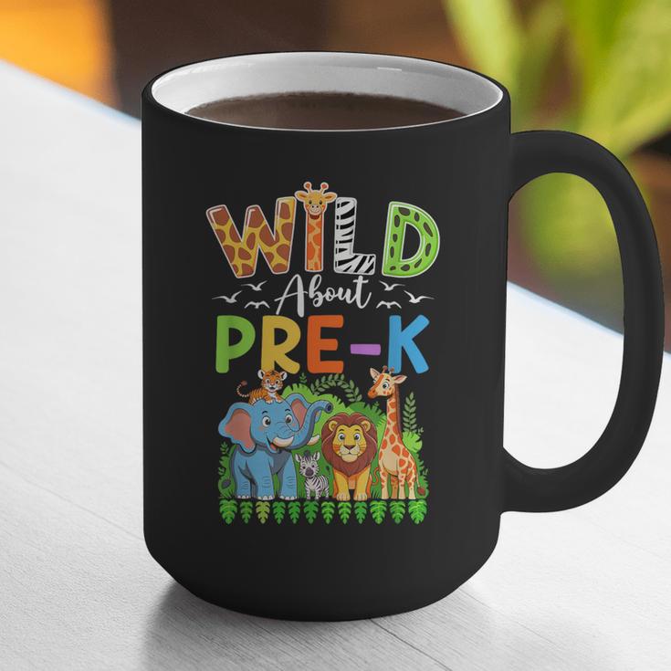 Preschool Teacher Kids Back To School Wild About Pre-K Graphic Print Coffee Mug, funny gift