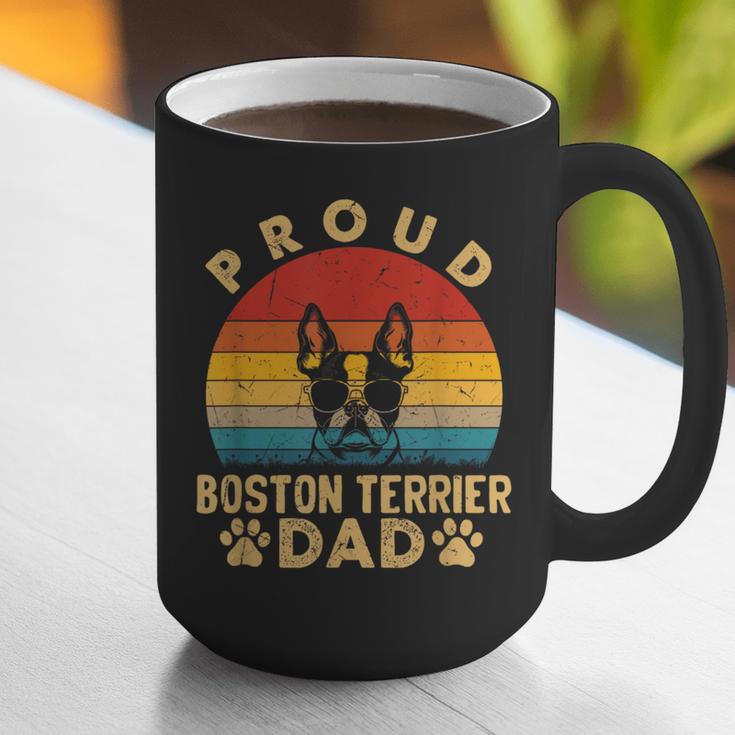 Proud Boston Terrier Dad Dog Owner Fathers Day Men Women Kids Graphic Print Coffee Mug, Boston Terrier Dad Mugs, funny gift