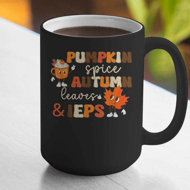Pumpkin Spice Autumn Leaves IEPS Sped Teacher Fall Graphic Print Coffee Mug, funny gift