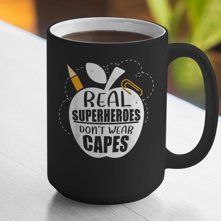 Real Superheroes Wear No Capes Teacher Design Teach Graphic Print Coffee Mug, funny gift Real Superheroes Wear No Capes Teacher Design Teach Graphic Print Coffee Mug, funny gift