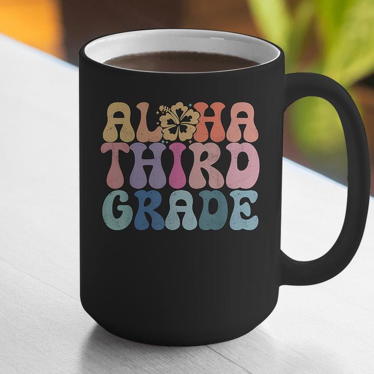 Retro Aloha Third Grade Teacher Summer Vacation Beach Hawaii Graphic Print Coffee Mug, funny gift Retro Aloha Third Grade Teacher Summer Vacation Beach Hawaii Graphic Print Coffee Mug, funny gift