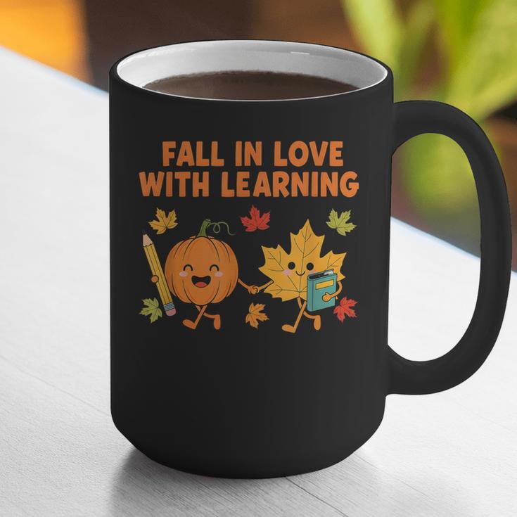 Retro Fall In Love With Learning Autumn Pumpkin Teacher Graphic Print Coffee Mug, funny gift Retro Fall In Love With Learning Autumn Pumpkin Teacher Graphic Print Coffee Mug, funny gift