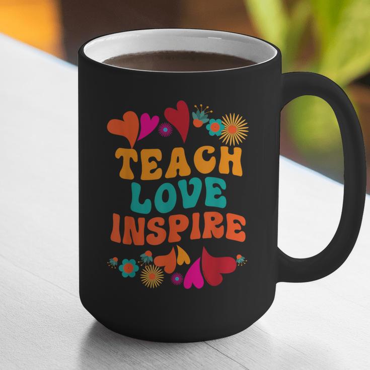 Retro Teach Love Inspire Back To School Teachers Graphic Print Coffee Mug, funny gift Retro Teach Love Inspire Back To School Teachers Graphic Print Coffee Mug, funny gift
