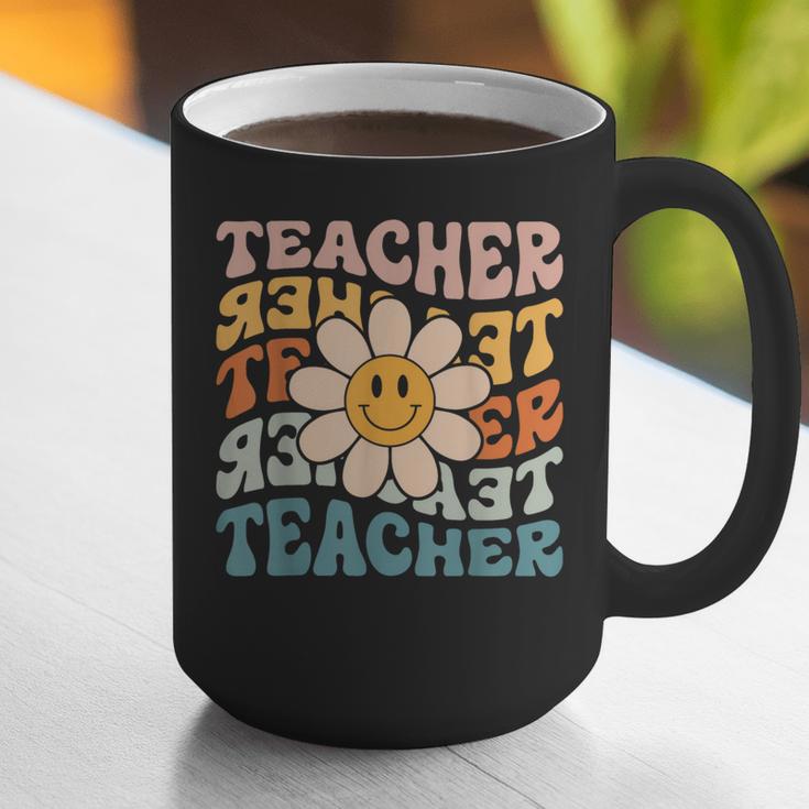 Retro Teacher Daisy Colorful Elementary School Teacher Graphic Print Coffee Mug, funny gift Retro Teacher Daisy Colorful Elementary School Teacher Graphic Print Coffee Mug, funny gift