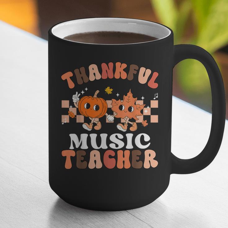 Retro Thankful Music Teacher Pumpkin Fall Thanksgiving Graphic Print Coffee Mug, funny gift Retro Thankful Music Teacher Pumpkin Fall Thanksgiving Graphic Print Coffee Mug, funny gift