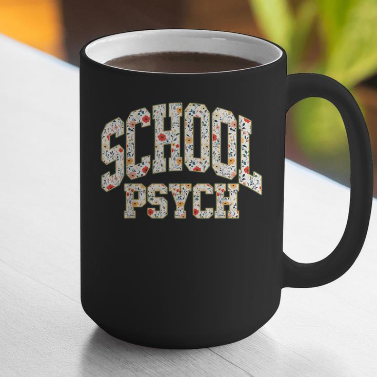 Retro Wildflower School Psych Teacher School Psychologist Graphic Print Coffee Mug, funny gift
