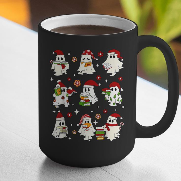 Santa Ghost Reading Books Christmas Library Teacher Graphic Print Coffee Mug, funny gift Santa Ghost Reading Books Christmas Library Teacher Graphic Print Coffee Mug, funny gift