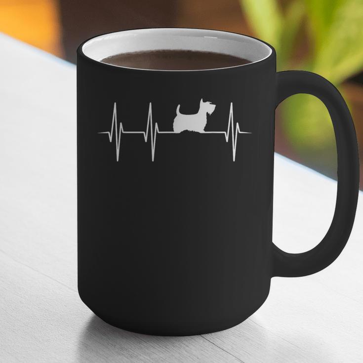 Scottish Terrier Dog Heartbeat Scottie Dog Lover T-Shirt Graphic Print Coffee Mug, funny gift