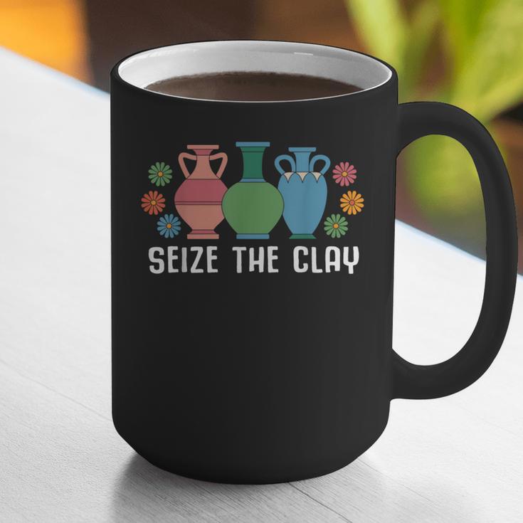 Seize The Clay Pottery Teacher Ceramics Potter Maker Graphic Print Coffee Mug, funny gift Seize The Clay Pottery Teacher Ceramics Potter Maker Graphic Print Coffee Mug, funny gift