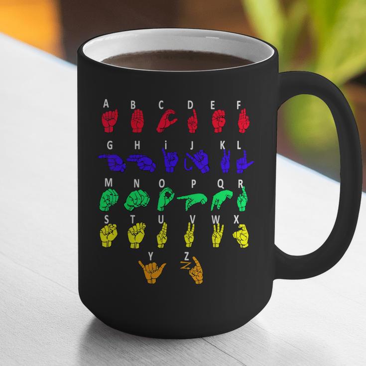 Sign Language Alphabet For ASL Interpreter Deaf Teacher Stud For Men Women Girls Kids Graphic Print Coffee Mug, funny gift