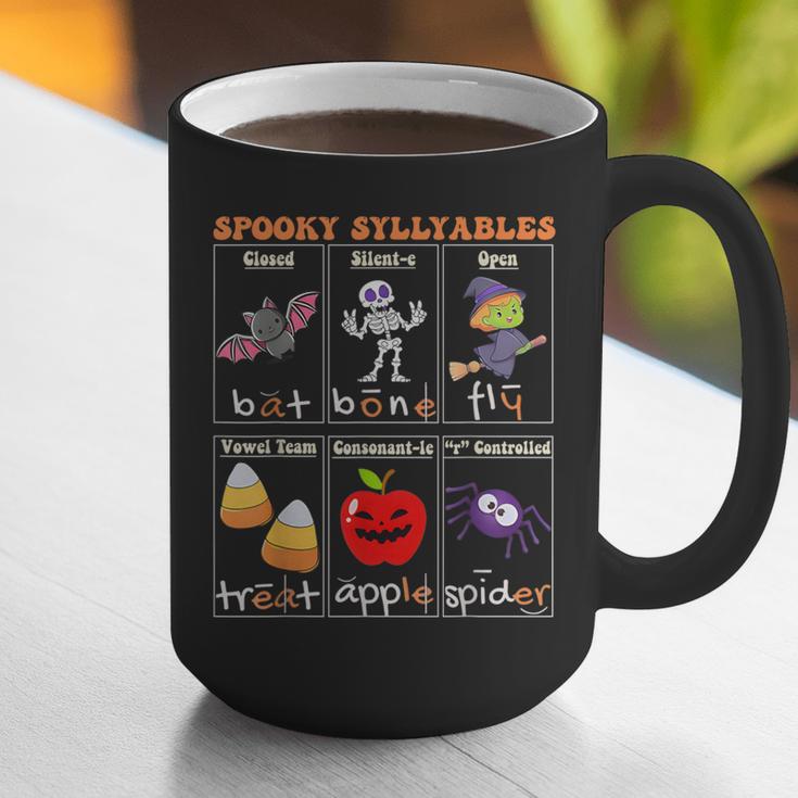 Spooky Syllables Halloween Teacher Student Education Graphic Print Coffee Mug, funny gift Spooky Syllables Halloween Teacher Student Education Graphic Print Coffee Mug, funny gift