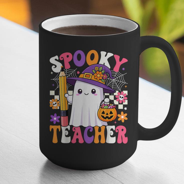 Spooky Teacher Ghost Pencil Teach Halloween Teacher Graphic Print Coffee Mug, funny gift