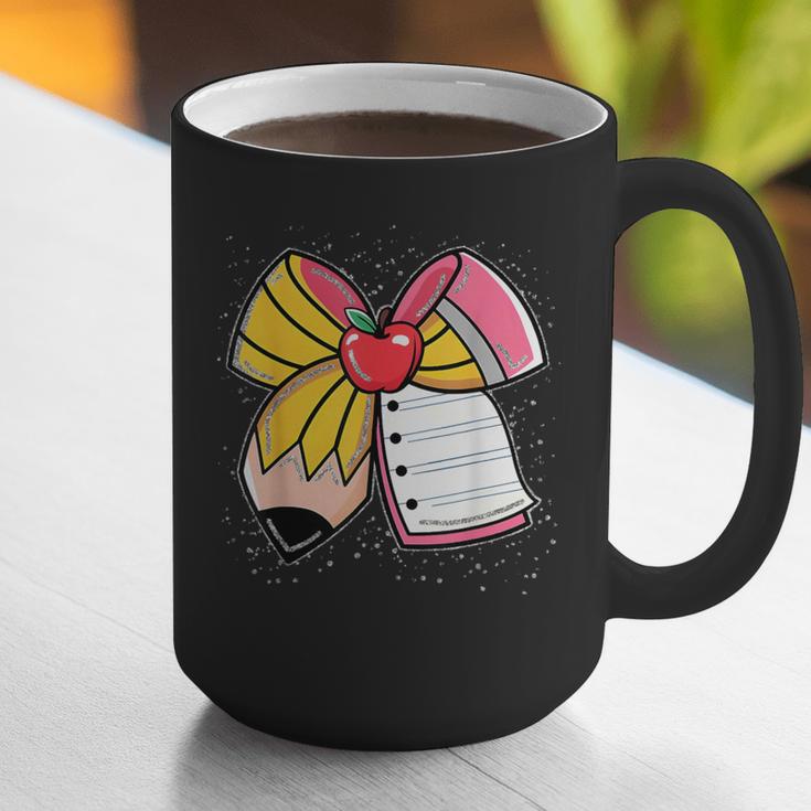 Student Teacher Coquette Bow Pencil Back To School First Day Graphic Print Coffee Mug, funny gift Student Teacher Coquette Bow Pencil Back To School First Day Graphic Print Coffee Mug, funny gift