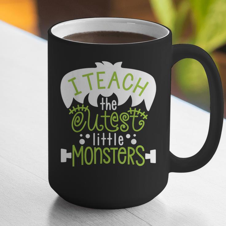 I Teach The Cutest Little Monsters Halloween Teacher Spooky Graphic Print Coffee Mug, funny gift