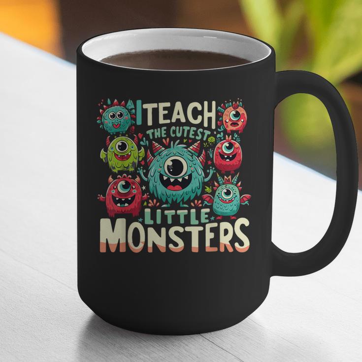 I Teach The Cutest Little Monsters Teacher Halloween Outfit Graphic Print Coffee Mug, funny gift I Teach The Cutest Little Monsters Teacher Halloween Outfit Graphic Print Coffee Mug, funny gift