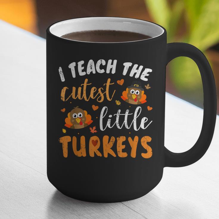 I Teach The Cutest Little Turkeys For Teacher Thanksgiving Graphic Print Coffee Mug, funny gift