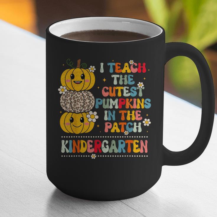I Teach The Cutest Pumpkins Kindergarten Teacher Halloween Graphic Print Coffee Mug, funny gift