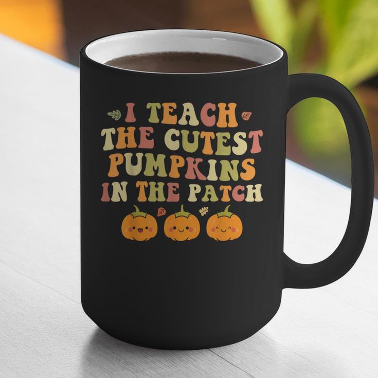 I Teach The Cutest Pumpkins In The Patch Fall Season Teacher Graphic Print Coffee Mug, funny gift
