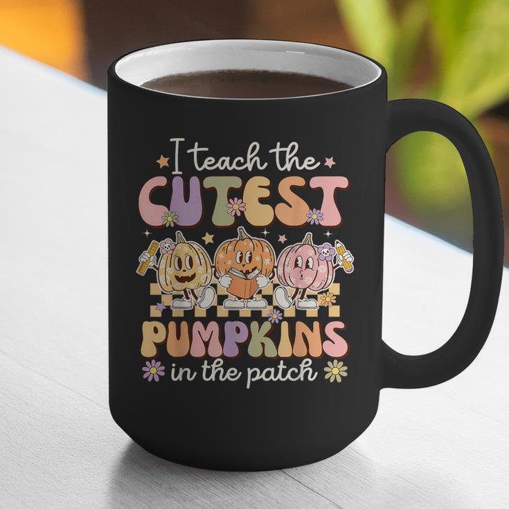 I Teach The Cutest Pumpkins In The Patch Teacher Retro Graphic Print Coffee Mug, funny gift I Teach The Cutest Pumpkins In The Patch Teacher Retro Graphic Print Coffee Mug, funny gift