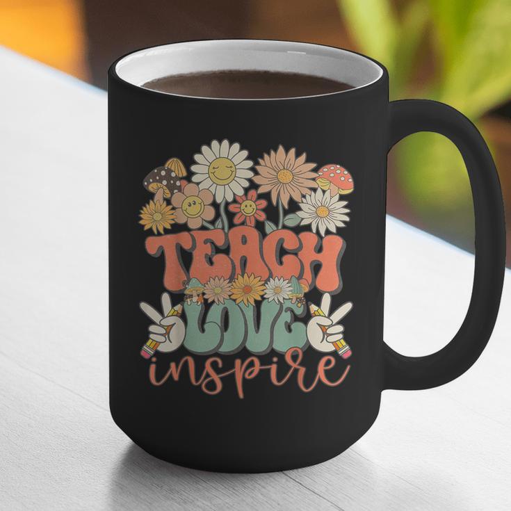 Teach Love Inspire Retro Groovy Daisy Back To School Teacher For Men Women Kids Graphic Print Coffee Mug, Groovy Teacher Mugs, funny gift Teach Love Inspire Retro Groovy Daisy Back To School Teacher For Men Women Kids Graphic Print Coffee Mug, Groovy Teacher Mugs, funny gift