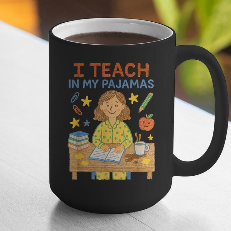 I Teach In My Pajamas Crayon Home School Teacher PJs Graphic Print Coffee Mug, funny gift I Teach In My Pajamas Crayon Home School Teacher PJs Graphic Print Coffee Mug, funny gift