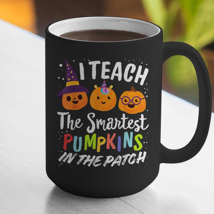 I Teach The Smartest Pumpkins The Patch Teacher Fall Season For Men Women Kids Graphic Print Coffee Mug, funny gift