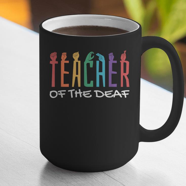 Teacher Of The Deaf ASL Teacher & Deaf Awareness Graphic Print Coffee Mug, funny gift Teacher Of The Deaf ASL Teacher & Deaf Awareness Graphic Print Coffee Mug, funny gift