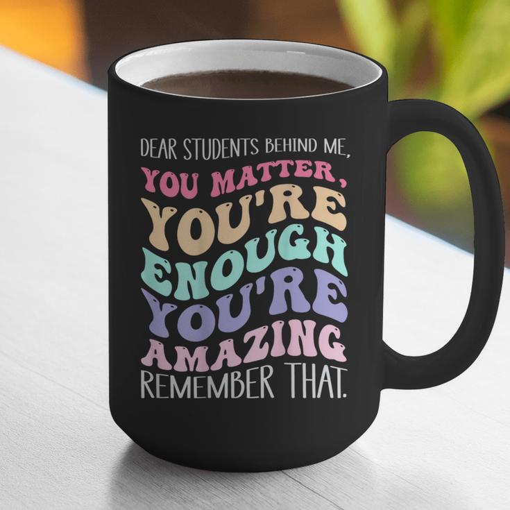 Teacher Dear Students Behind Me 1st Day Of School On Back Graphic Print Coffee Mug, funny gift Teacher Dear Students Behind Me 1st Day Of School On Back Graphic Print Coffee Mug, funny gift