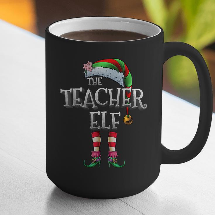 The Teacher Elf Shirt Matching Family Christmas Elf Men Women Kids Graphic Print Coffee Mug, funny gift
