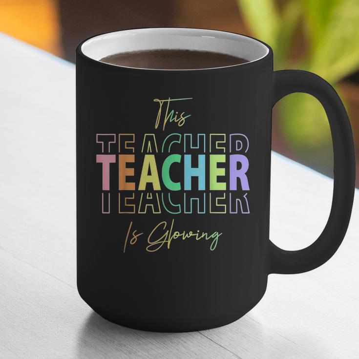 This Teacher Is Glowing Hello Summer End Of School Graphic Print Coffee Mug, funny gift This Teacher Is Glowing Hello Summer End Of School Graphic Print Coffee Mug, funny gift