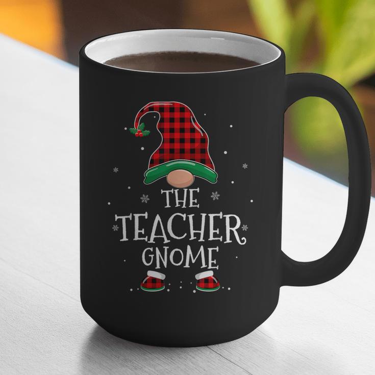 Teacher Gnome Xmas Family Matching Plaid Christmas Gnomes Graphic Print Coffee Mug, funny gift