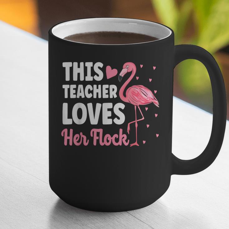 This Teacher Loves Her Flock Teaching Flamingo Girl Graphic Print Coffee Mug, funny gift This Teacher Loves Her Flock Teaching Flamingo Girl Graphic Print Coffee Mug, funny gift