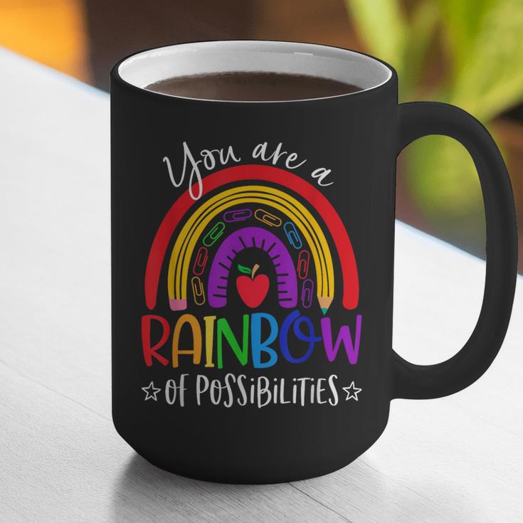 Teacher You Are a Rainbow Of Possibilities Funny Graphic Print Coffee Mug, funny gift